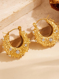 Woven Crystal Hoop Earrings - view 3