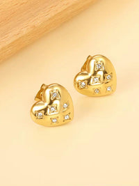 Crystal Heart & Star Stud Earrings - view 1