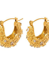 Woven Crystal Hoop Earrings - view 1