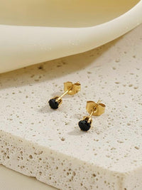 Solitaire Crystal Stud Earrings - view 6