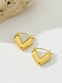 Puffy Heart Hoop Earrings - view 2